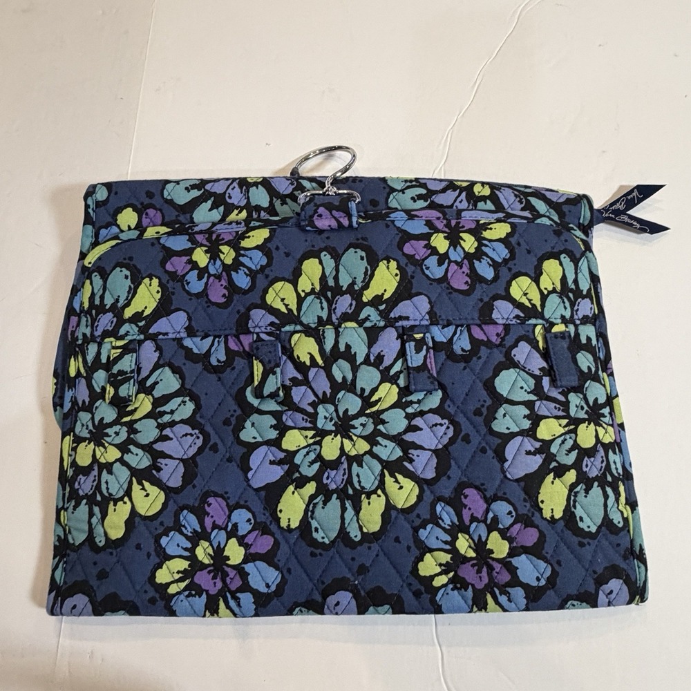 Vera Bradley Keep It Up Organizer Hanging Jewelry Case Retired Indigo Pop Blue